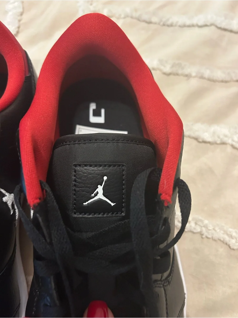 NWOTS Jordan Low-Top Sneakers - Black & Red.  No Box